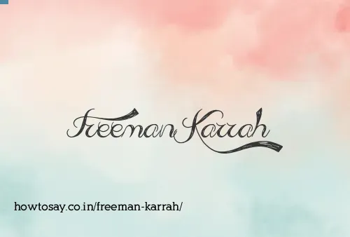 Freeman Karrah
