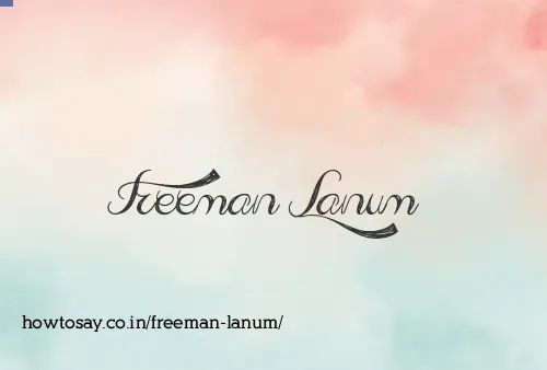 Freeman Lanum