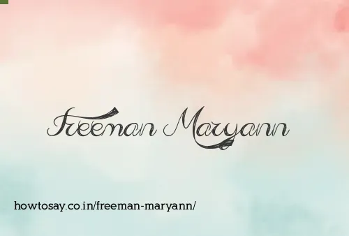 Freeman Maryann