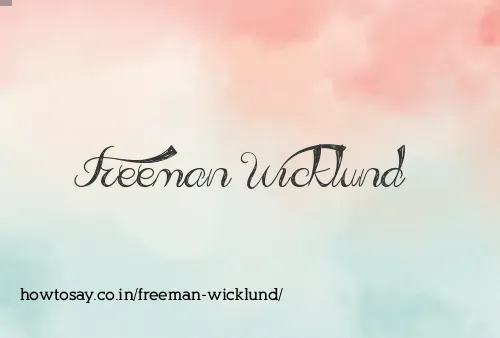 Freeman Wicklund