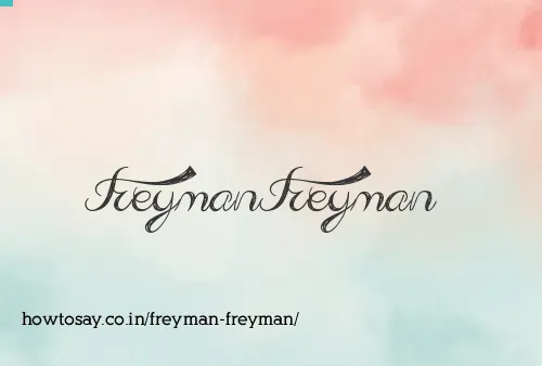 Freyman Freyman