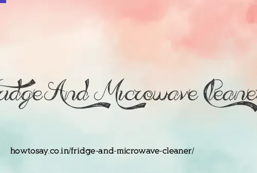 Fridge And Microwave Cleaner