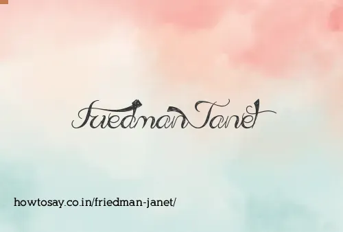 Friedman Janet