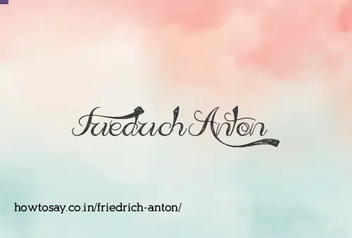 Friedrich Anton