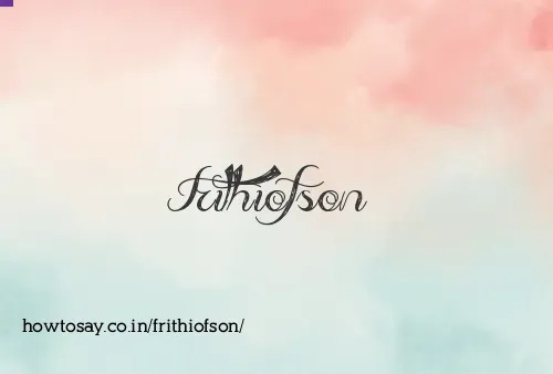 Frithiofson