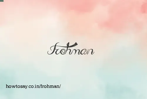 Frohman