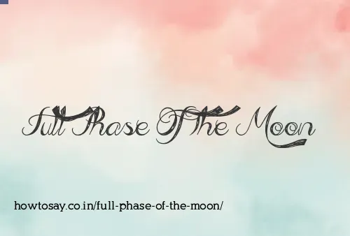 Full Phase Of The Moon