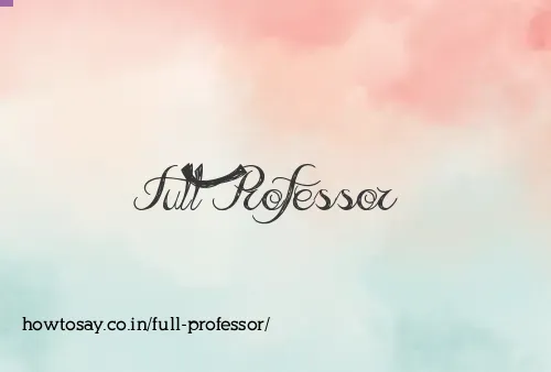 Full Professor