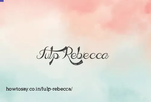 Fulp Rebecca