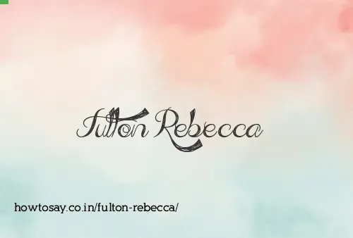 Fulton Rebecca