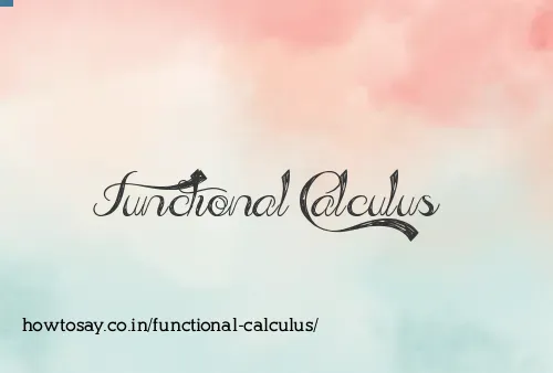 Functional Calculus