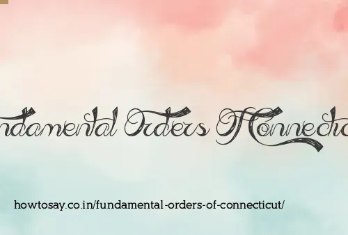 Fundamental Orders Of Connecticut