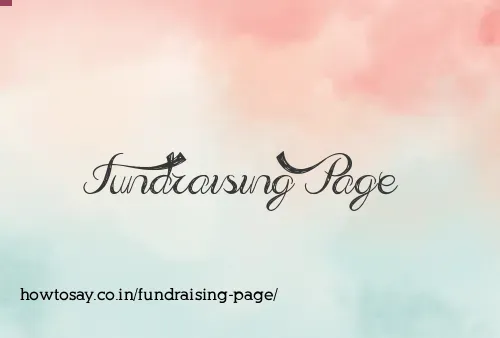 Fundraising Page