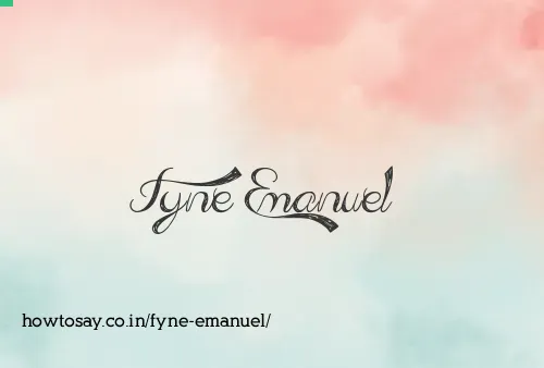 Fyne Emanuel