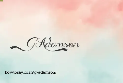 G Adamson