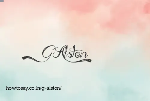 G Alston