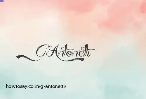 G Antonetti