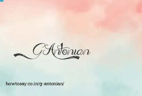 G Antonian
