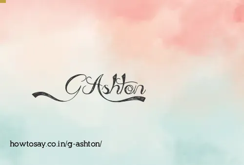 G Ashton