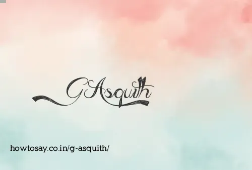 G Asquith