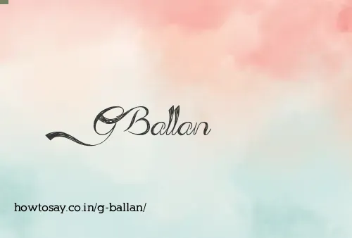 G Ballan