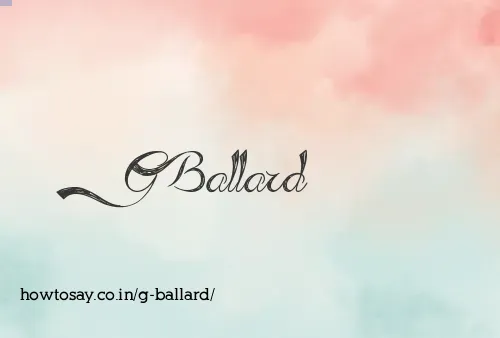 G Ballard