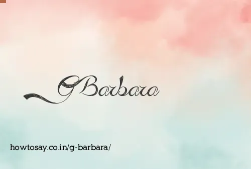 G Barbara