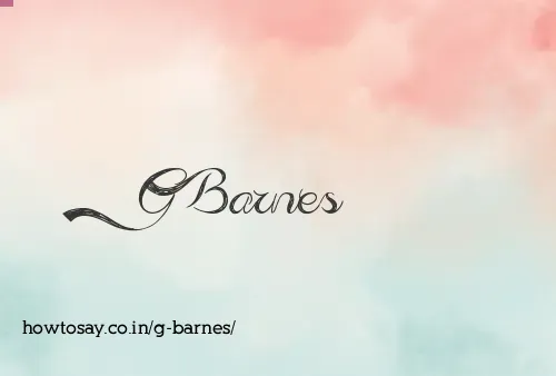 G Barnes