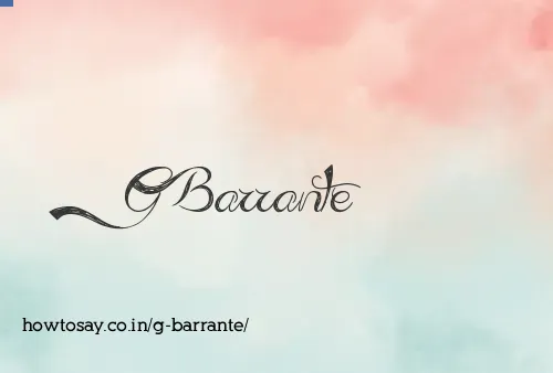 G Barrante