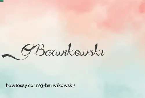 G Barwikowski