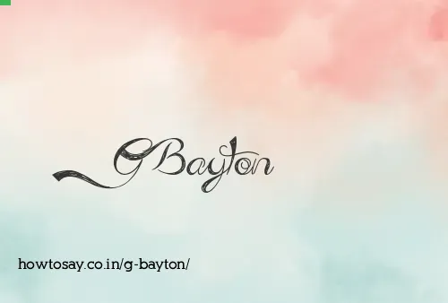 G Bayton