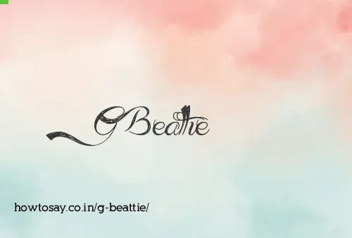 G Beattie