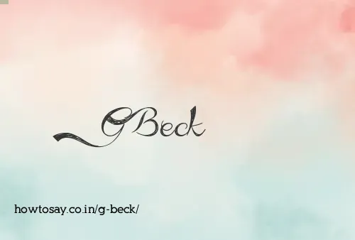 G Beck