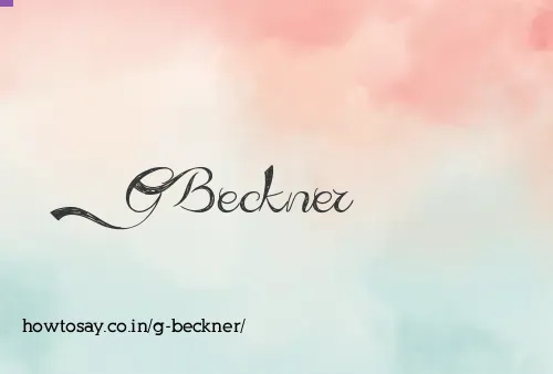 G Beckner
