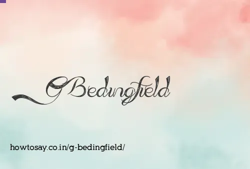 G Bedingfield