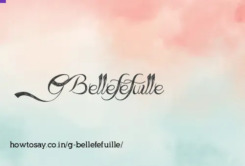 G Bellefefuille