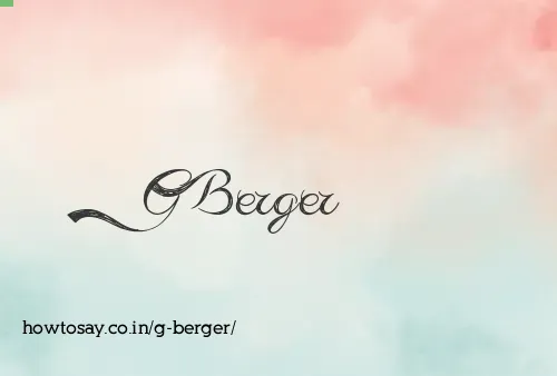 G Berger