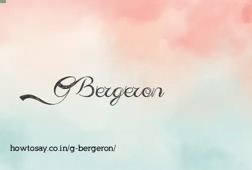 G Bergeron