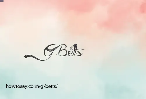 G Betts