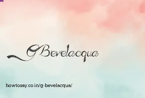 G Bevelacqua