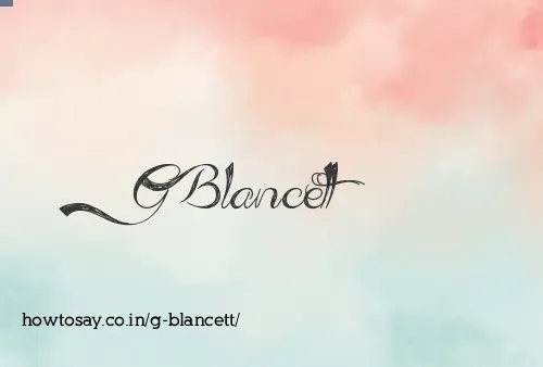 G Blancett