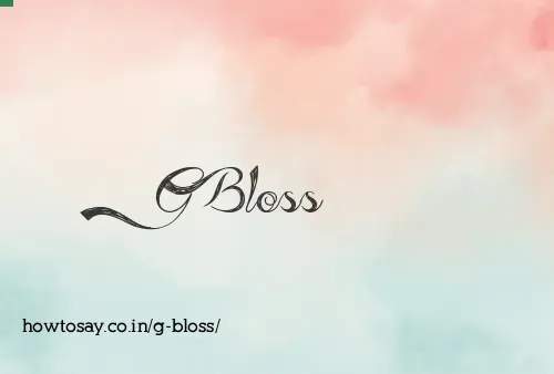 G Bloss