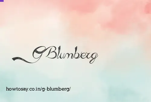 G Blumberg