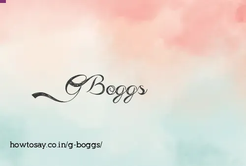 G Boggs
