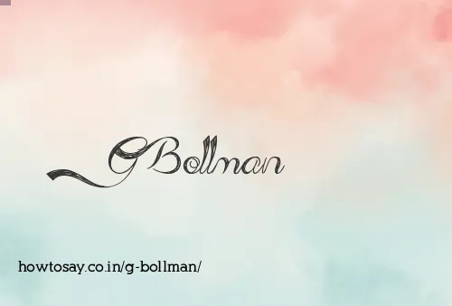 G Bollman