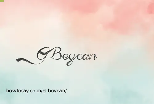 G Boycan