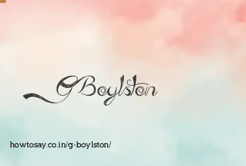 G Boylston