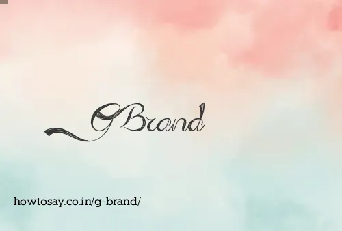 G Brand
