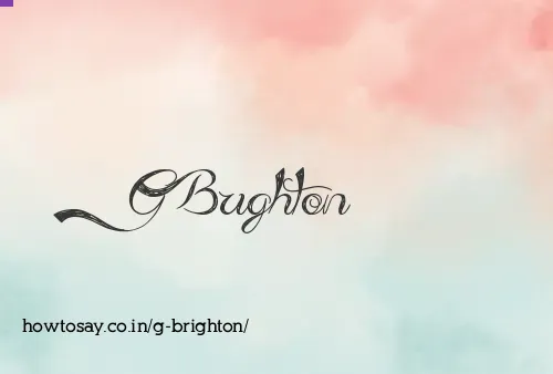 G Brighton