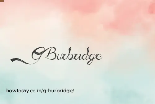 G Burbridge